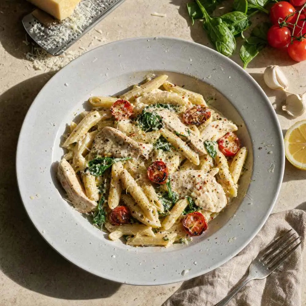 Creamy High Protein Chicken One Pasta